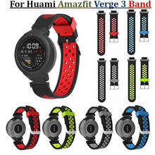 Pulseira de silicone macio para xiaomi huami amazfit banda pulseira de substituição para huami amazfit verge 3 pulseira de relógio navio da gota 2024 - compre barato