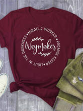 Женская футболка с буквенным принтом Waymaker, свободная футболка с коротким рукавом и круглым вырезом, лето 2020, женская футболка, топы, Camisetas Mujer 2024 - купить недорого