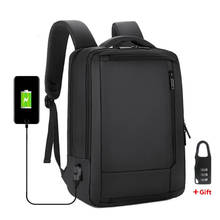 Mens Anti-theft 15.6 inch Laptop Backpack with USB Charging Port Waterproof Male Business Travel Back Pack Boys School Bagpacks 2024 - buy cheap