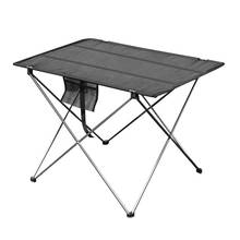 Outdoor Camping Table Portable Foldable Desk Furniture Computer Bed Ultralight Aluminium Hiking Climbing Picnic Folding Tables 2024 - купить недорого