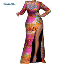 Africano impressão vestidos para as mulheres riche manga longa sexy vestidos longos festa de casamento vestidos tradicionais roupas africanas wy7607 2024 - compre barato