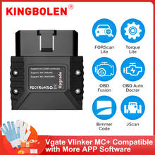 VGate Vlinker MC+ OBD2 Scanner BT Wireless OBD 2 Automotive Scanner ELM327 for Android/IOS Auto Diagnostic tool Free Update 2024 - купить недорого
