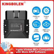 Vgate vlinker mc + obd2 scanner automotivo sem fio, ferramenta de diagnóstico obd 2 elm327 para android/ios, atualização gratuita 2024 - compre barato