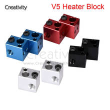 V5 Heater Block Aluminum Block V5 Silicone Sock 3D Printer Parts VS E3D V6 Block Fit J-head Hotend Bowden Extruder To Thermistor 2024 - buy cheap