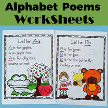 Alphabet Poems for Shared Reading 26 Poems Children Learning English Workbook Educational Exercise Training Educational Book 2024 - buy cheap