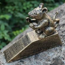 2 Pieces Vintage Cast Iron Door Stopper Stop Wedge Holder Mouse Animal Home Store Floor Decoration Accessories Antique Bronze 2024 - buy cheap
