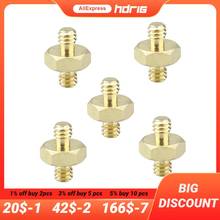 HDRIG 5Pcs 1/4" to 1/4" Double Male Thread Adapter 1/4" Screw Adaptor Hex for DSLR Camera Tripod 2024 - buy cheap