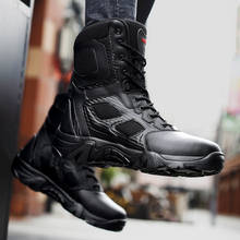 High Quality Zipper Thick Bottom Outdoor Hiking Shoes Men High Top Tactical Military Sneakers Male Non-slip Army Trekking Boots 2024 - buy cheap