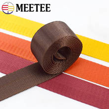Meetee-tira de correa de nailon con patrón de espiguilla, cinta de encaje de alta calidad, accesorios de cinturón de costura para bolsa DIY, 8 metros, 25mm 2024 - compra barato