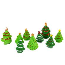 ESTATUILLA en miniatura de árbol de Navidad de estilo aleatorio, 1 unidad, Mini Navidad para Kawaii, adornos de jardín de hadas, artesanía de resina 2024 - compra barato