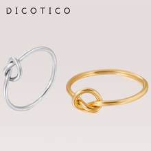 Dicotico simples design criativo romântico tri-color elegent resistente redondo anel inoxidável presente para o sexo feminino 2024 - compre barato