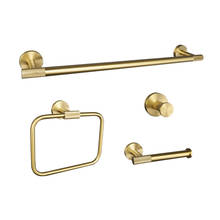 Bathroom Accessories Towel Robe Hook Towel Ring Bar Hanger Toilet Tissue Roll Paper Holder Bathroom Hardware Set Brushed Gold 2024 - buy cheap