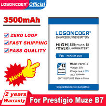 Losoncoer 3500 mah psp7511 baterias para prestigio muze b7 psp7511duo psp7511 psp 7511 duo bateria + número de rastreamento 2024 - compre barato