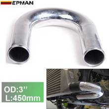 Tubo Intercooler de aluminio Turbo, 76mm, 3 ", 180 grados, L:450mm, para GOLF 2,0 T EP-UP180-450-76, 2 uds./unidad 2024 - compra barato