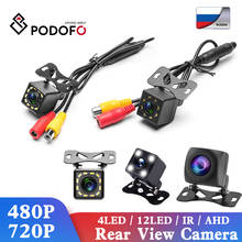 Podofo Car Rear View Camera IP68 Waterproof 4 led Night Vision Wide View Angle Back Reverse Parking Assistance Backup Cameras 2024 - buy cheap