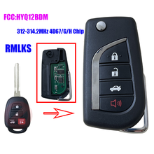 Upgrade Remote Flip Key For Toyota 2012 2013 2014 Prius Camry Keyless Entry Remote Fob (HYQ12BDM G chip H Chip) 2024 - buy cheap
