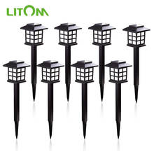 LITOM Retro Solar Lights Lawn Lamp Lantern Garden Light Ground Lights Waterproof Solar Pathway Outdoor Landscape Solar Lamps 2024 - buy cheap