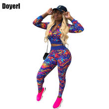 2022 Autumn Plus Size Women Tracksuit Printed Two Piece Set Top and Pants Jogging Sweat Suits Streetwear Casual 2 Piece Outfits 2024 - buy cheap