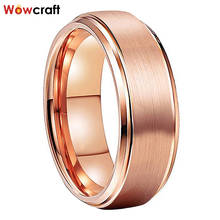 6mm 8mm Rose Gold Factory Wholesale Jewelry Men Women Couple Tungsten Carbide Ring Fashion Wedding Band Dropshipping Comfort Fit 2024 - buy cheap