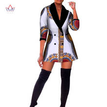 Осеннее Африканское пальто для женщин, африканская одежда, Африканский принт, блейзер, наряды Дашики, Офисная верхняя одежда, одежда WY5804 2024 - купить недорого