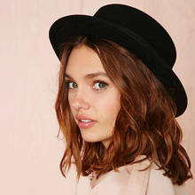 Novo chapéu de lã estilo boater para mulheres, chapéu de feltro com aba larga para senhora, laday prok pie, feltro, bowler, gambler 2024 - compre barato