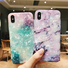 Glossy Marble Case For iphone 12 Mini 11 Pro Max SE 2020 XR Funny Pattern Glitter Silicone Back Cover XS 7 8 Plus Phone Coque 2024 - buy cheap