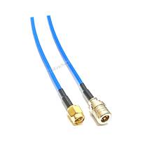 5 pcs RF Coaxial 50ohm SMA Male to QMA Male RG316 Blue/Silver Jumper Cable Connector(15cm) 2024 - buy cheap