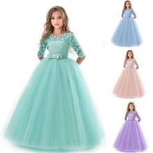 Flower Girl Dresses For Girls Elegant Wedding Party Tulle First Communion Teenage Kids Clothes Children Graduation Prom Gown 14y 2024 - buy cheap