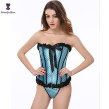 Women's Polka Dot Corset Lingerie Basque Body Shaper Sexy Bustier 870# 2024 - buy cheap