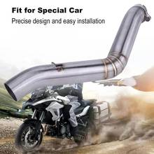 Motorcycle Modification Exhaust Vent Middle Link Pipe for Benelli TRK 502 Exhaust Middle Link Pipe Stainless Steel 2024 - buy cheap