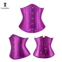 High quality metal busk clips wholesale underbust waist corset slimming waist cinchers lacing bondage satin corsets 28335# 2024 - buy cheap