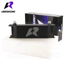 LR Universal 13Row AN10 Engine Transmission 248mm Oil Cooler 3/4"UNF16 Black/Silver 2024 - buy cheap