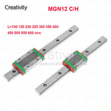 Linear Guide MGN12 100 150 200 250 300 350 400 450 500 550 600 700 800 1000 mm +MGN12H or MGN12C block 3d printer CNC 2024 - buy cheap