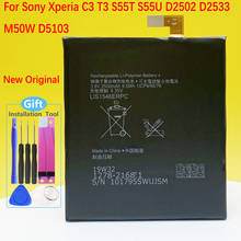 Sony Xperia C3 T3 D2533 M50W D5103 S55T S55U D2502 LIS1546ERPC 2500mA Telefone 100% Original Bateria + Número de Rastreamento 2024 - compre barato