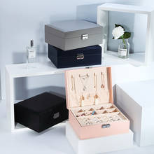 Organizador de jóias grande caixa de jóias europeia caixa de jóias de alta capacidade caixa de armazenamento de maquiagem caixa de beleza caixa de viagem titular de jóias 2024 - compre barato