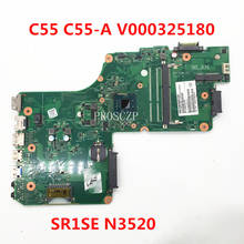 Placa-mãe para laptop v000325180 com cpu sr1se n3520, frete grátis, satélite c55 wireless 2024 - compre barato