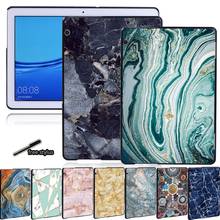 Funda de tableta para Huawei MediaPad T5 10 10,1 "/MediaPad T3 8,0/T3 10 9,6"/M5 Lite 8-anticaída serie Marble, carcasa delgada + bolígrafo 2024 - compra barato
