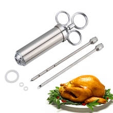 2Oz Stainless Steel Meat Injector Kit Turkey Meat Marinade Injector 2 Needles Grill BBQ For Home Thanksgiving Day 2024 - buy cheap