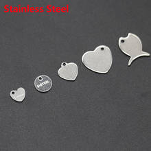 20PCS Stainless Steel Love Hearts Charms Pendants Fit Bracelet Necklace DIY Handmade Jewelry Making Findings 2024 - buy cheap