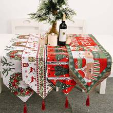 Christmas Elk Snowman Table Runner Merry Christmas Decor For Home Xmas Ornaments New Year's Decor 2024 - buy cheap