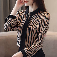 Blusas Mujer De Moda 2021 Clothes Long Sleeve Striped Chiffon Blouse Shirt Ladies Tops Blouse Women Womens Tops And Blouses C871 2024 - buy cheap