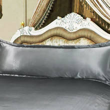 Funda de almohada larga de satén de seda emulada, diseño Multicolor, cómoda y suave, para dormir en pareja, 48x120cm/48x150cm 2024 - compra barato