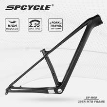 Spcycle 29er MTB Carbon Bike Frame BSA 142x12 or 148x12mm Carbon Mountain Bike Frame BSA 29 Boost MTB Bicycle Carbon Frame 2024 - buy cheap