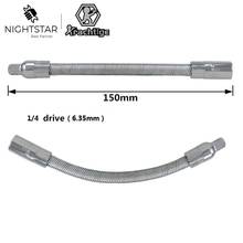 150mm Flexible Extension Bars 1/4" Drive 6.3mm Socket Tool Ratchet 1/4" Flexible Shaft Screwdriver Bit Krachtige Extension 2024 - buy cheap