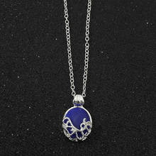 The Vampire Diaries Katherine Pierce Natural Blue Pendant Necklace Top Grade Hollow Women Statement Clavicle Necklace 2024 - buy cheap