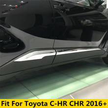 Yimaautotrims молдинговая полоса для корпуса двери, комплект для защиты обрезания, подходит для Toyota C-HR CHR 2016 - 2021 ABS, аксессуары, хром 2024 - купить недорого