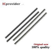 100pcs/lot 1X40PIN 2.54MM 1x40 Pin 2.54 Round Female Pin Header connector IC CHIP Best quality 2024 - buy cheap