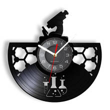 Reloj de pared con disco de vinilo de Química, accesorio silencioso, sin tic-tac, para Aula de bioquímica, estudio, arte, decoración, regalo 2024 - compra barato