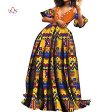 Vestidos africanos para mujer, ropa Africana Bazin Riche, de retazos, con perlas largas de noche, Dashiki, WY7820 2024 - compra barato