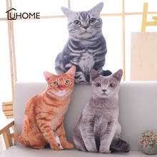 Kawaii Simulation Plush Cat Pillows Soft Stuffed Dolls Toy Cartoon Animal Cushion Sofa Bed Decor Lovely Plush Toys for Kids Gift 2024 - buy cheap